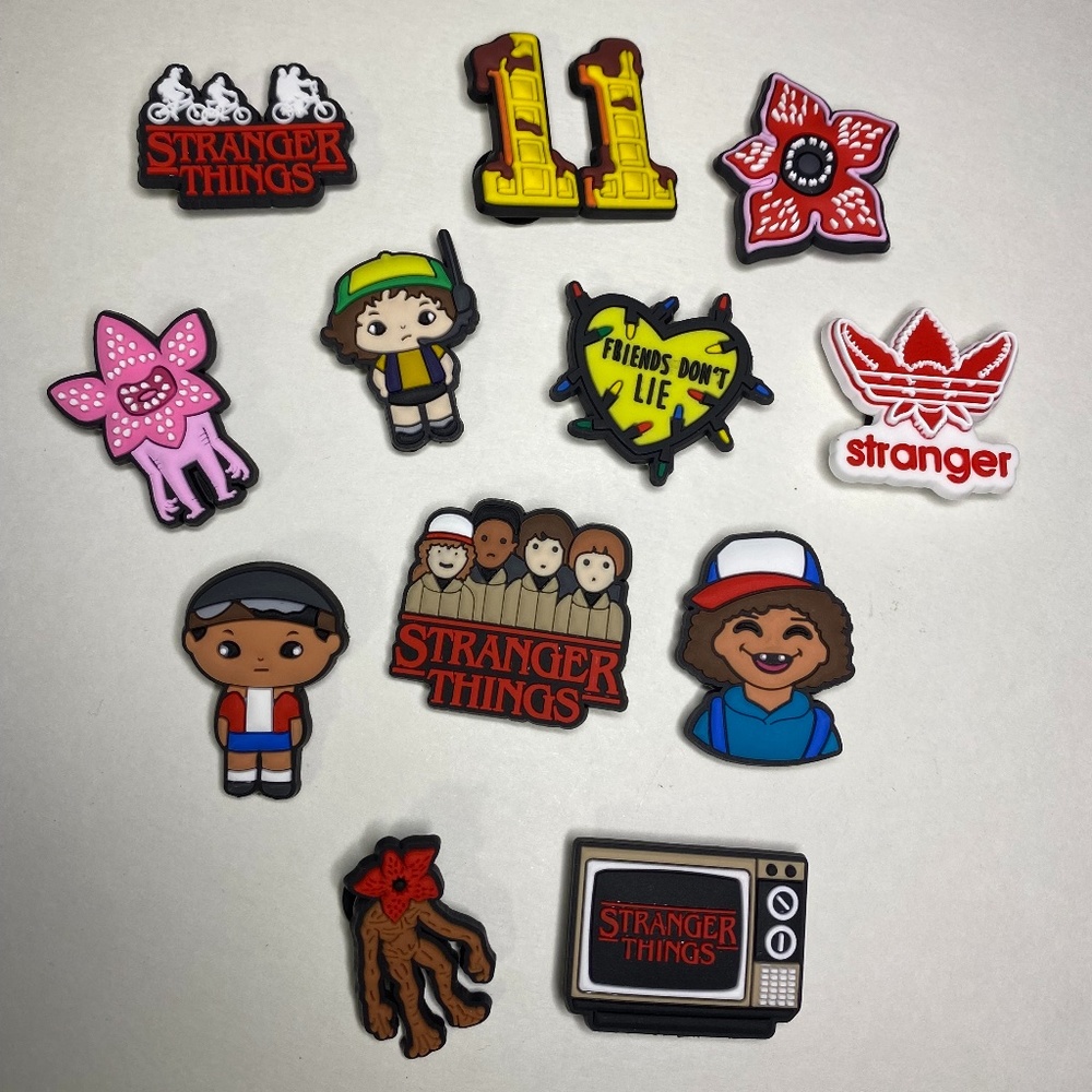 Stranger Things Show Crocs Charms Shoe Accessories 12 Pieces